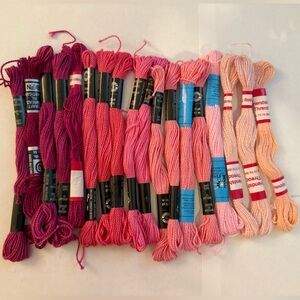 Embroidery Floss Friendship Yarn Craft Thread Set in Pink Shades